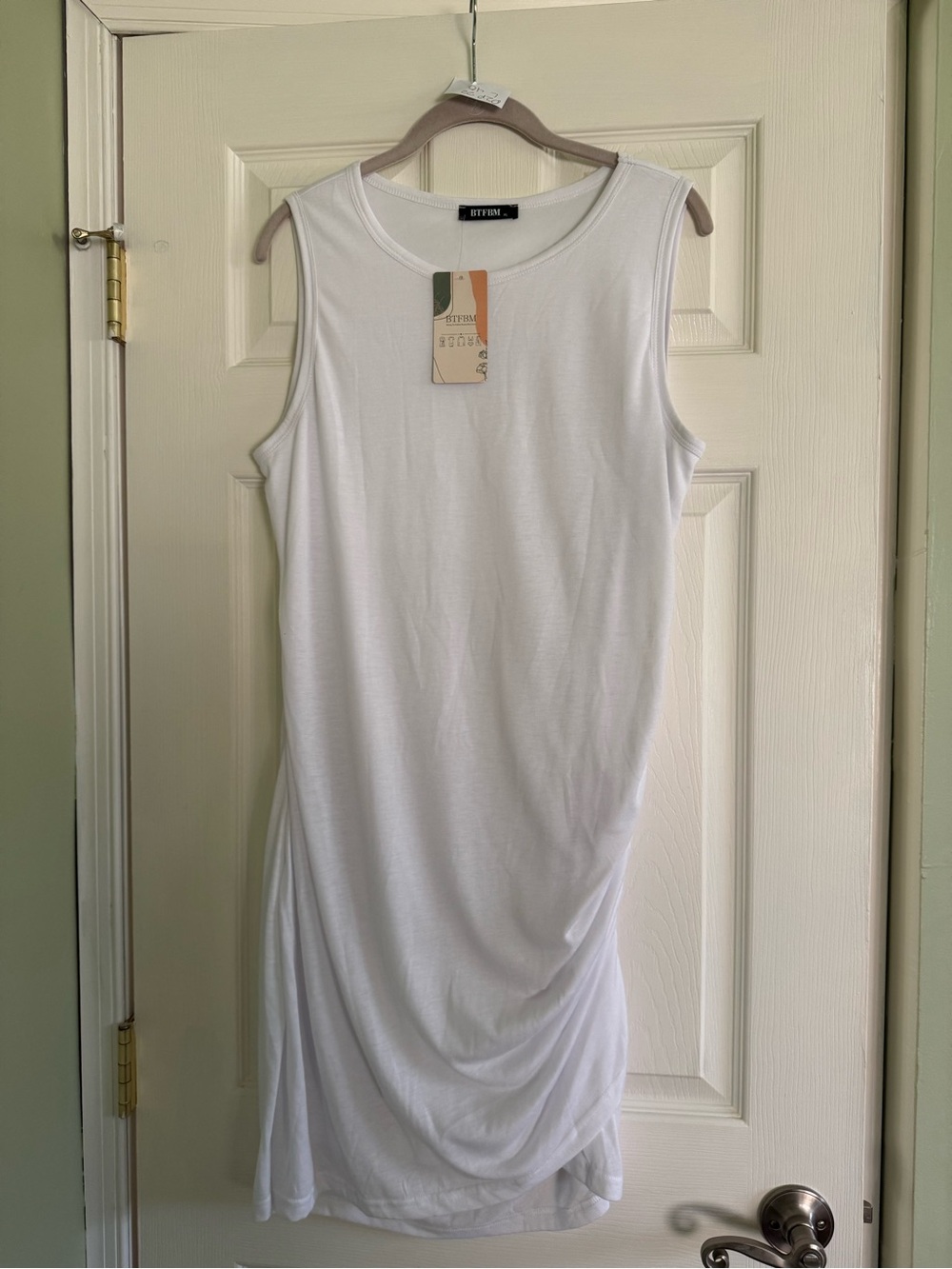 NWT BTFBM white ruched dress - XL